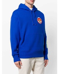 blauer bestickter Pullover mit einem Kapuze von Tommy Jeans