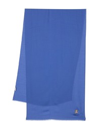 blauer bestickter Schal von Moschino