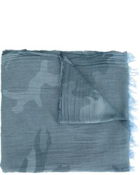 blauer Camouflage Wollschal von Woolrich