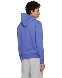 blauer Fleece-Pullover mit einem Kapuze von Polo Ralph Lauren