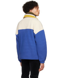 blauer Fleece-Pullover mit einem Reißverschluss am Kragen von Isabel Marant