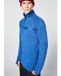 blauer Fleece-Pullover mit einem Reißverschluss am Kragen von Chiemsee