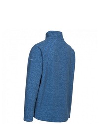 blauer Fleece-Pullover mit einem Reißverschluss am Kragen von Trespass