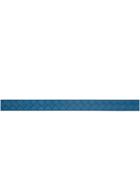 blauer geflochtener Ledergürtel von Bottega Veneta