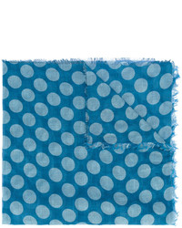 blauer gepunkteter Schal von Faliero Sarti