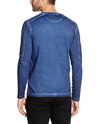 blauer Henley-Pullover von camel active