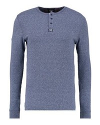 blauer Henley-Pullover von Superdry