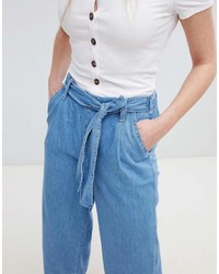 blauer Hosenrock aus Jeans von New Look