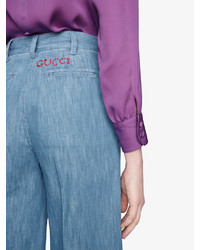 blauer Hosenrock aus Jeans von Gucci