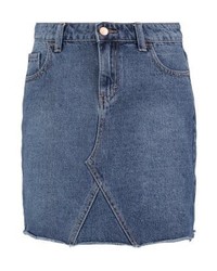 blauer Jeans Minirock von Dorothy Perkins