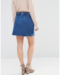 blauer Jeans Minirock von Asos