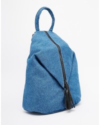 blauer Jeans Rucksack von Asos