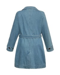 blauer Jeans Trenchcoat von Ulla Popken