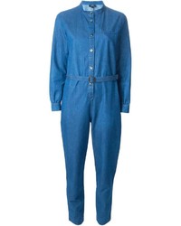 blauer Jumpsuit aus Jeans von A.P.C.