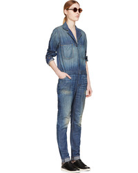 blauer Jumpsuit aus Jeans von 6397
