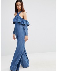 blauer Jumpsuit aus Jeans von Asos