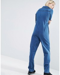 blauer Jumpsuit aus Jeans von Asos