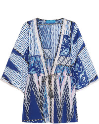 blauer Kimono mit geometrischem Muster von Matthew Williamson