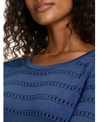 blauer Kurzarmpullover von Heine