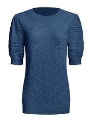 blauer Kurzarmpullover von Imily Bela