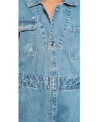 blauer kurzer Jumpsuit aus Jeans von Sea