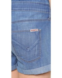 blauer kurzer Jumpsuit aus Jeans von Hudson
