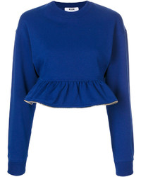 blauer kurzer Pullover von MSGM