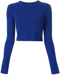 blauer kurzer Pullover von Proenza Schouler