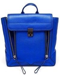 blauer Leder Rucksack von 3.1 Phillip Lim