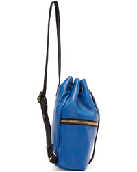blauer Leder Rucksack von Marni