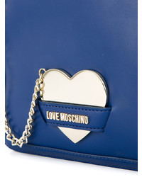 blauer Leder Rucksack von Love Moschino