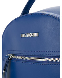 blauer Leder Rucksack von Love Moschino
