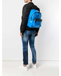 blauer Leder Rucksack von DSQUARED2