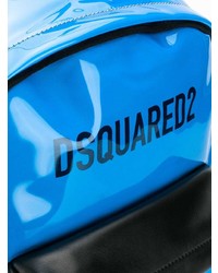 blauer Leder Rucksack von DSQUARED2