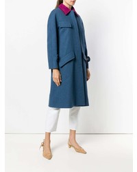 blauer Mantel von Chanel Vintage