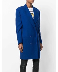 blauer Mantel von Versace Vintage