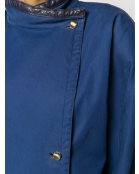 blauer Mantel von Versace Vintage
