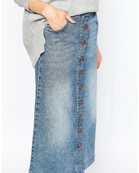blauer Midirock aus Jeans von Just Female