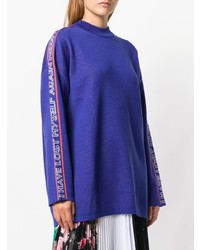 blauer Oversize Pullover von MSGM