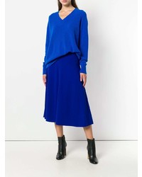 blauer Oversize Pullover von Christian Wijnants