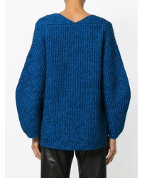 blauer Oversize Pullover von T by Alexander Wang