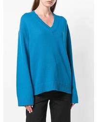 blauer Oversize Pullover von Prada