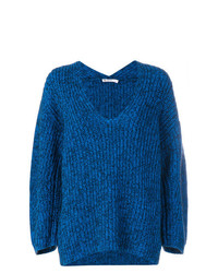 blauer Oversize Pullover von T by Alexander Wang