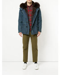 blauer Parka von Yves Salomon Homme