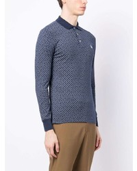 blauer Polo Pullover mit geometrischem Muster von Polo Ralph Lauren