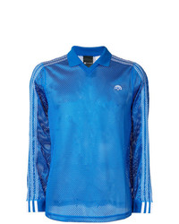 blauer Polo Pullover von Adidas Originals By Alexander Wang