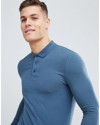 blauer Polo Pullover von ASOS DESIGN