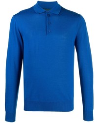 blauer Polo Pullover von Emporio Armani