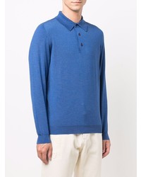 blauer Polo Pullover von Kiton