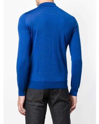 blauer Polo Pullover von Brioni